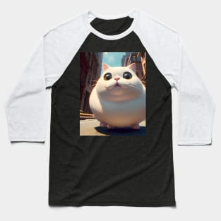 Selfie Fat cat - Modern digital art Baseball T-Shirt